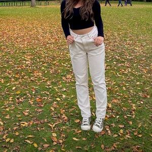 Cream corduroy pants